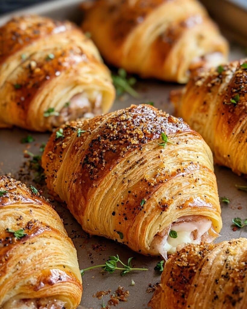 Buttery Garlic Baked Croissants Recipe