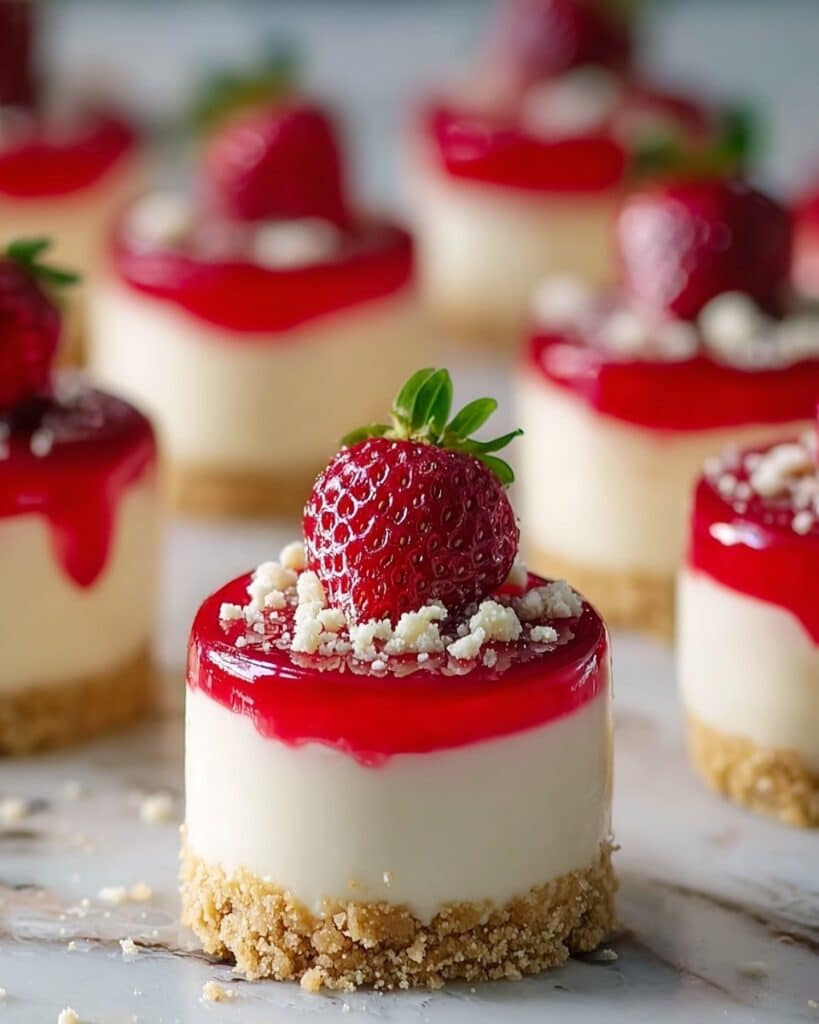 White Chocolate Strawberry Cheesecake Bites Recipe