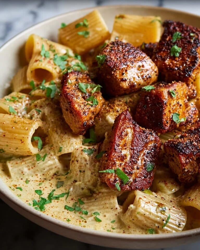 Creamy Cajun Salmon Rigatoni Recipe