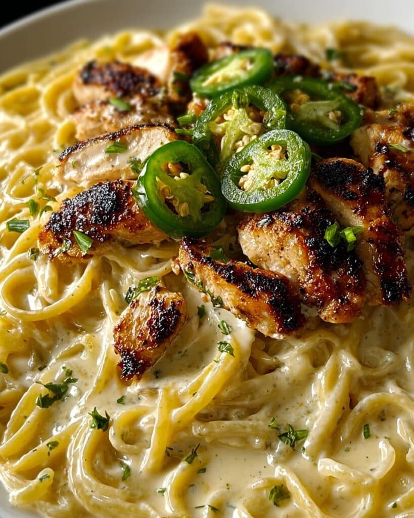 Creamy Jalapeño Popper Chicken Spaghetti Recipe