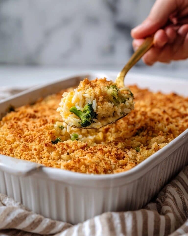 Chicken and Rice Casserole with Broccoli and Cheddar Recipe