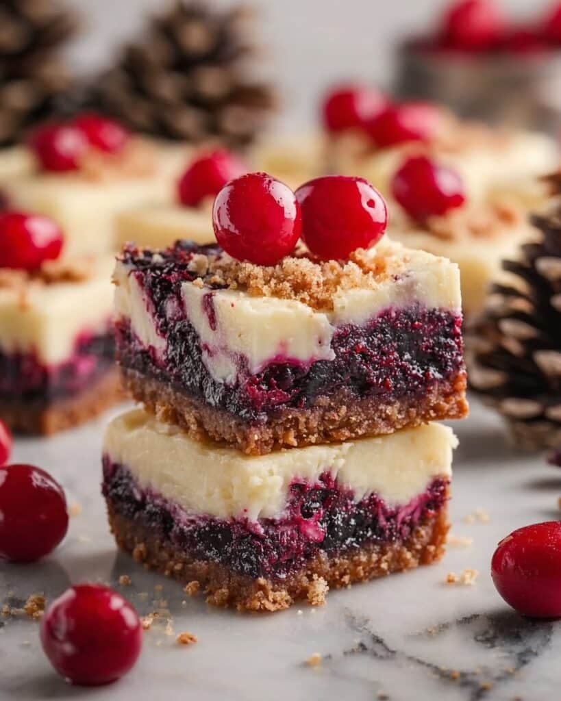 Christmas Cherry Cheesecake Bars Recipe