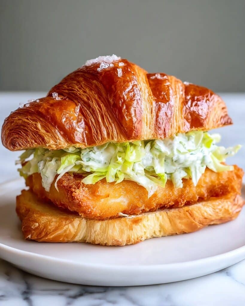 Chicken Caesar Croissant Sandwich with Spicy Honey Glaze Recipe