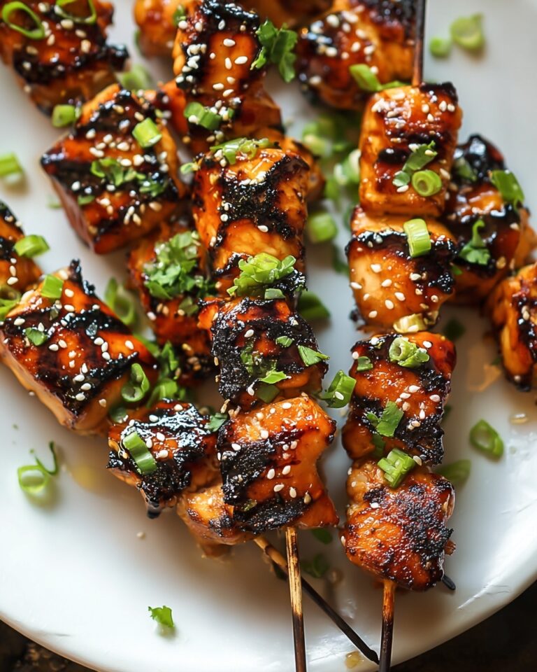 Honey Garlic Asian Chicken Kabobs Recipe