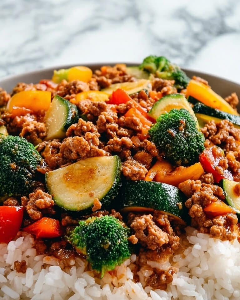 Savory Ground Turkey & Roasted Veggie Rice Bowl Recipe