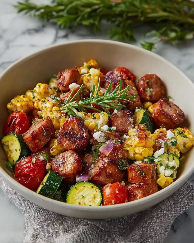 Summer Sausage Skillet with Andouille Sausage Recipe