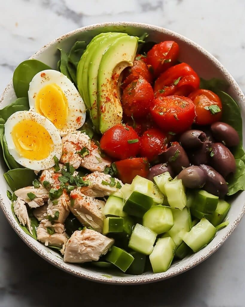 High-Protein Avocado Chicken Salad with Egg Recipe