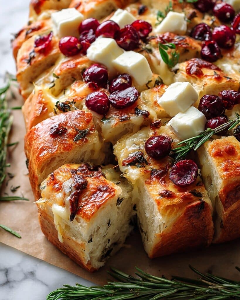 Cranberry Brie Sourdough Pull-Apart Bread Recipe