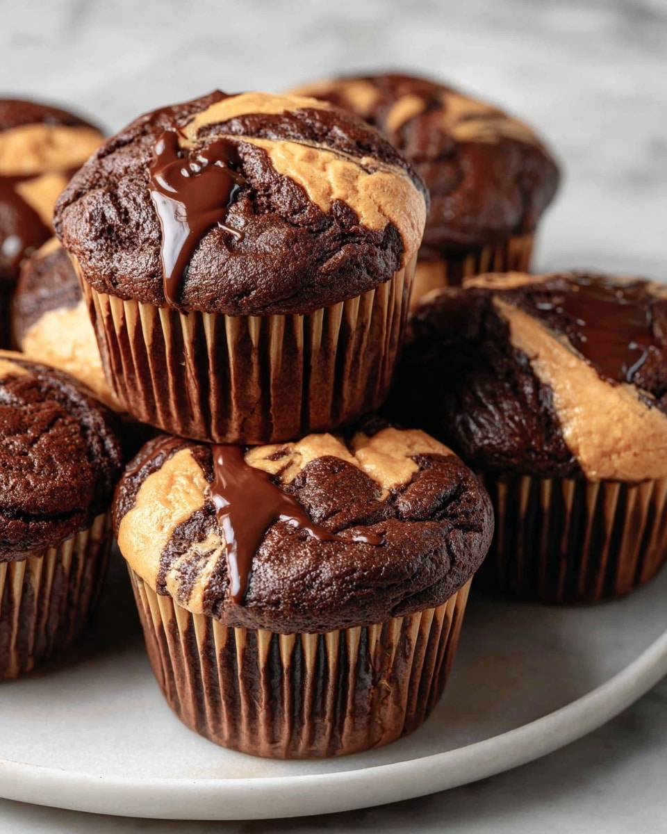 Chocolate Peanut Butter Swirl Muffins Recipe