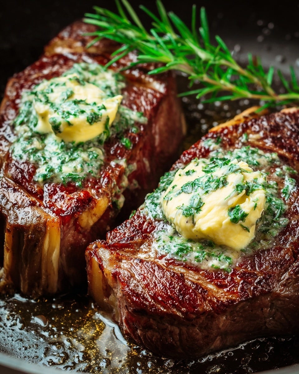 Air Fryer Ribeye Steak with Garlic Butter Recipe - Recipe Image