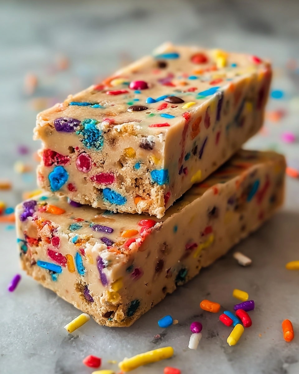 Birthday Cake Protein Bars Recipe - Recipe Image