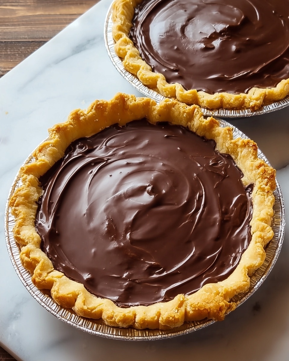 Chocolate Cream Pie with Whipped Topping & Chocolate Shavings Recipe - Recipe Image