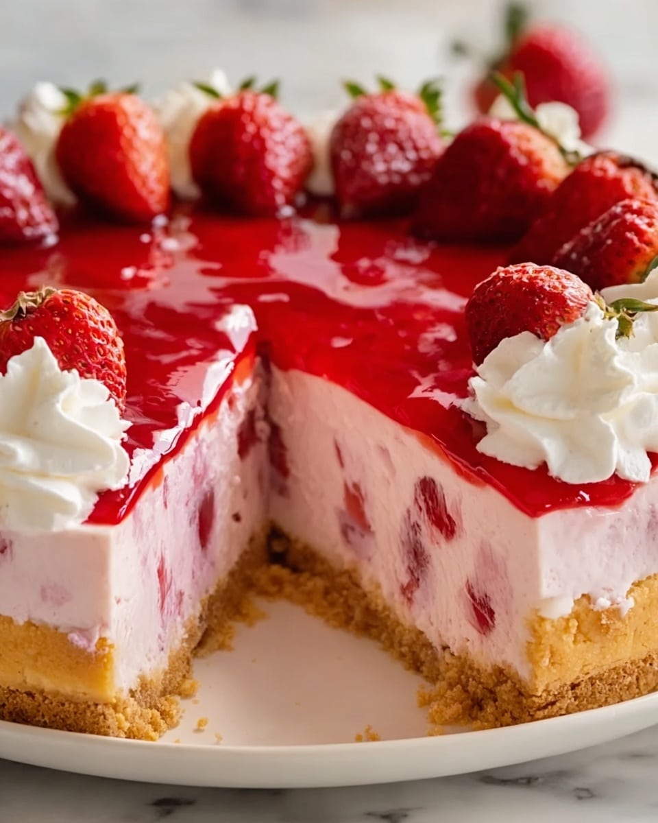 Strawberry Jello Pie Recipe - Recipe Image