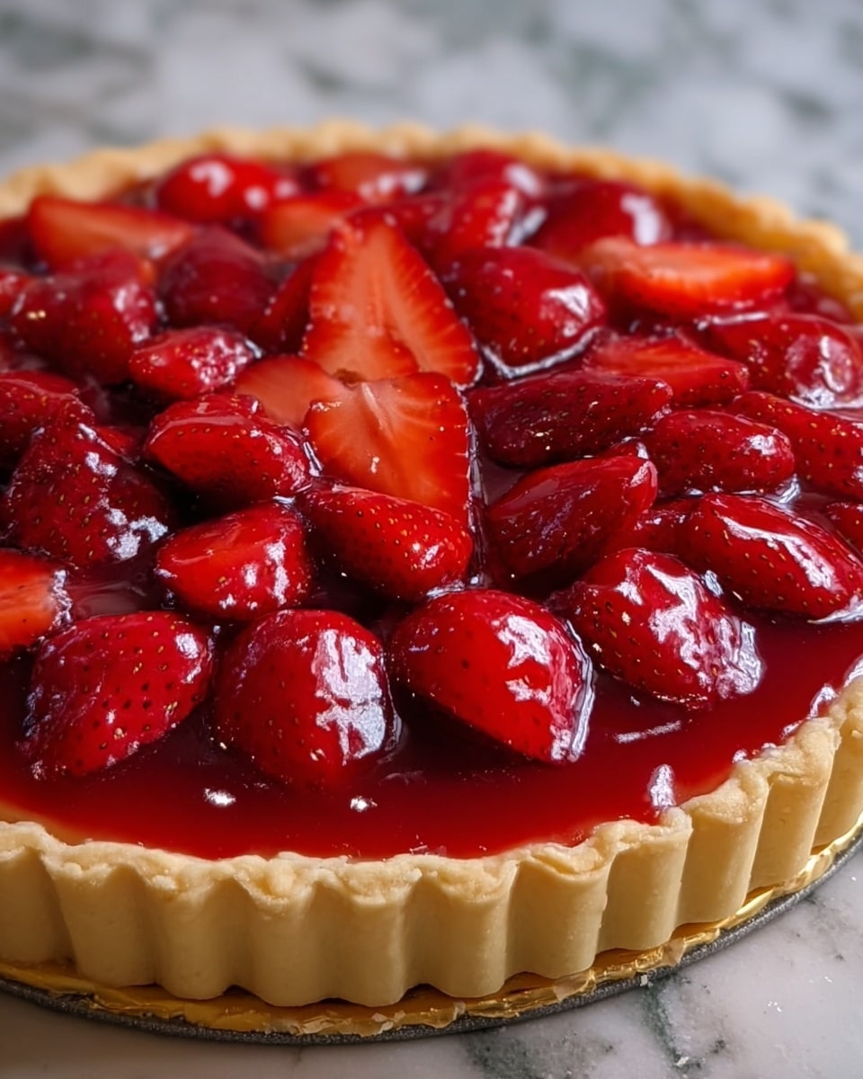 Homemade Fresh Strawberry Pie Recipe - Recipe Image