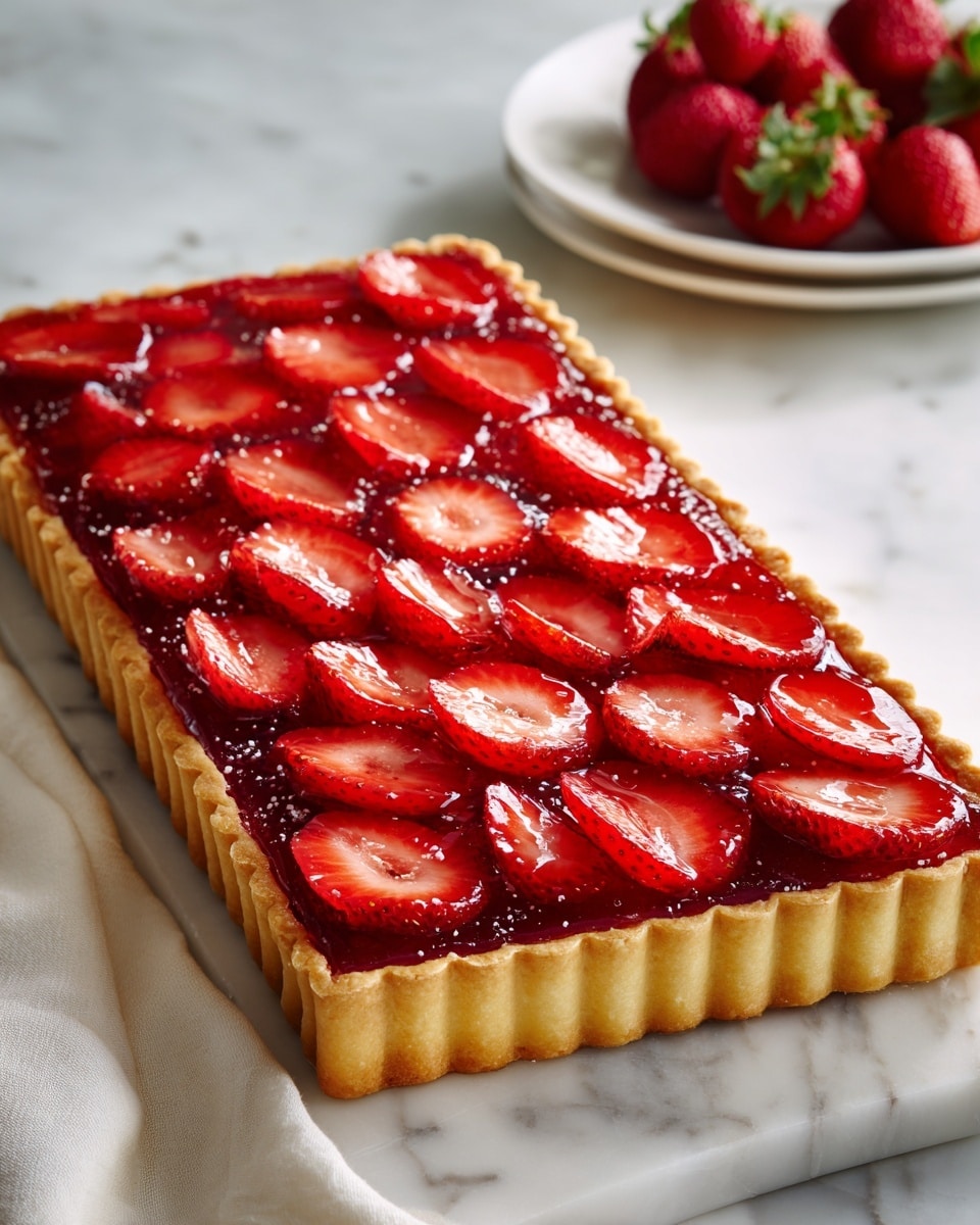Easy Strawberry Slab Pie Recipe - Recipe Image