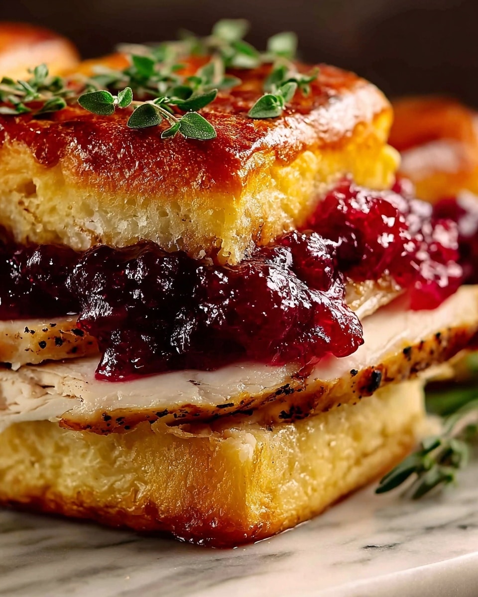 Baked Cranberry Turkey Sliders Recipe - Recipe Image