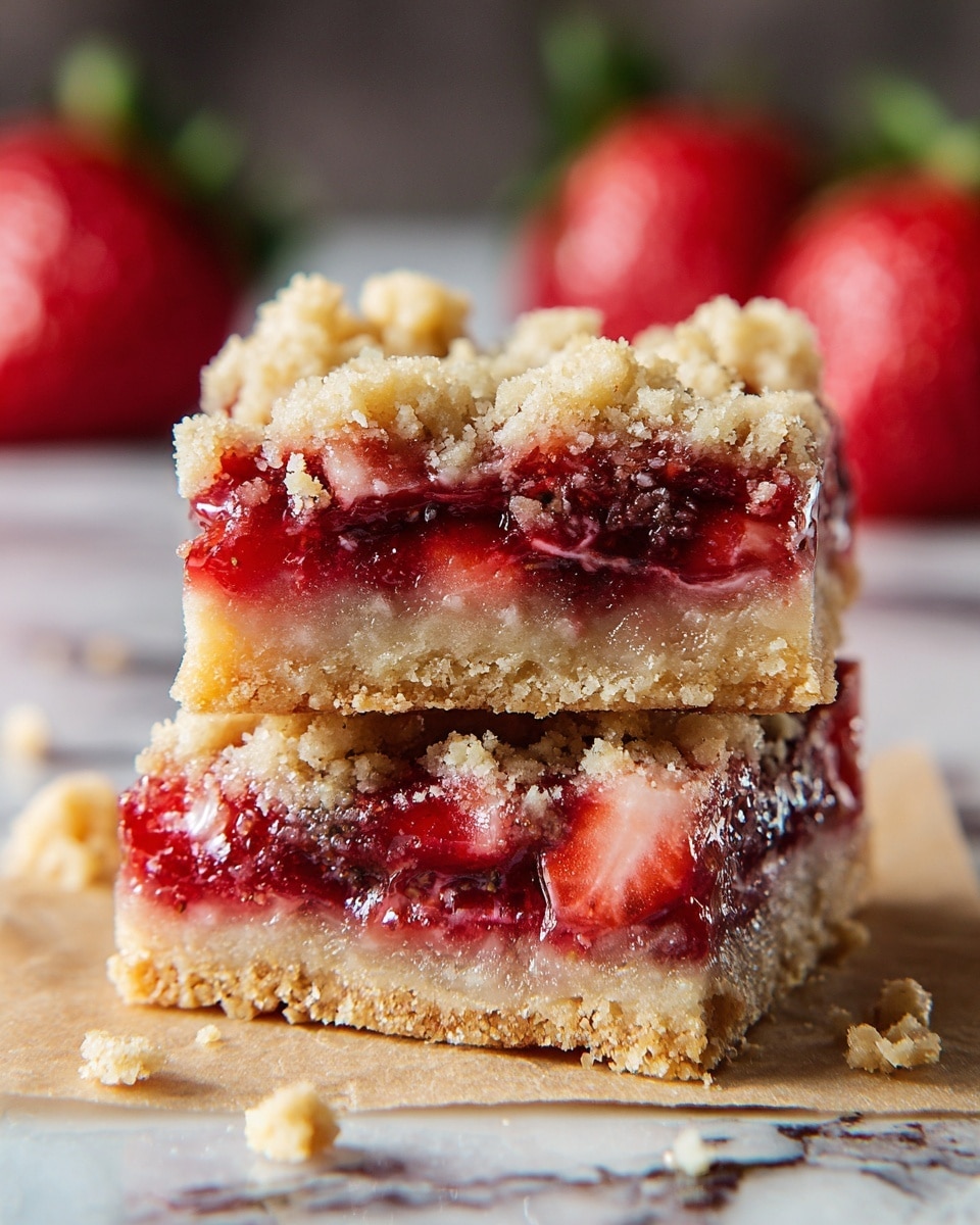 Strawberry Rhubarb Bars Recipe - Recipe Image