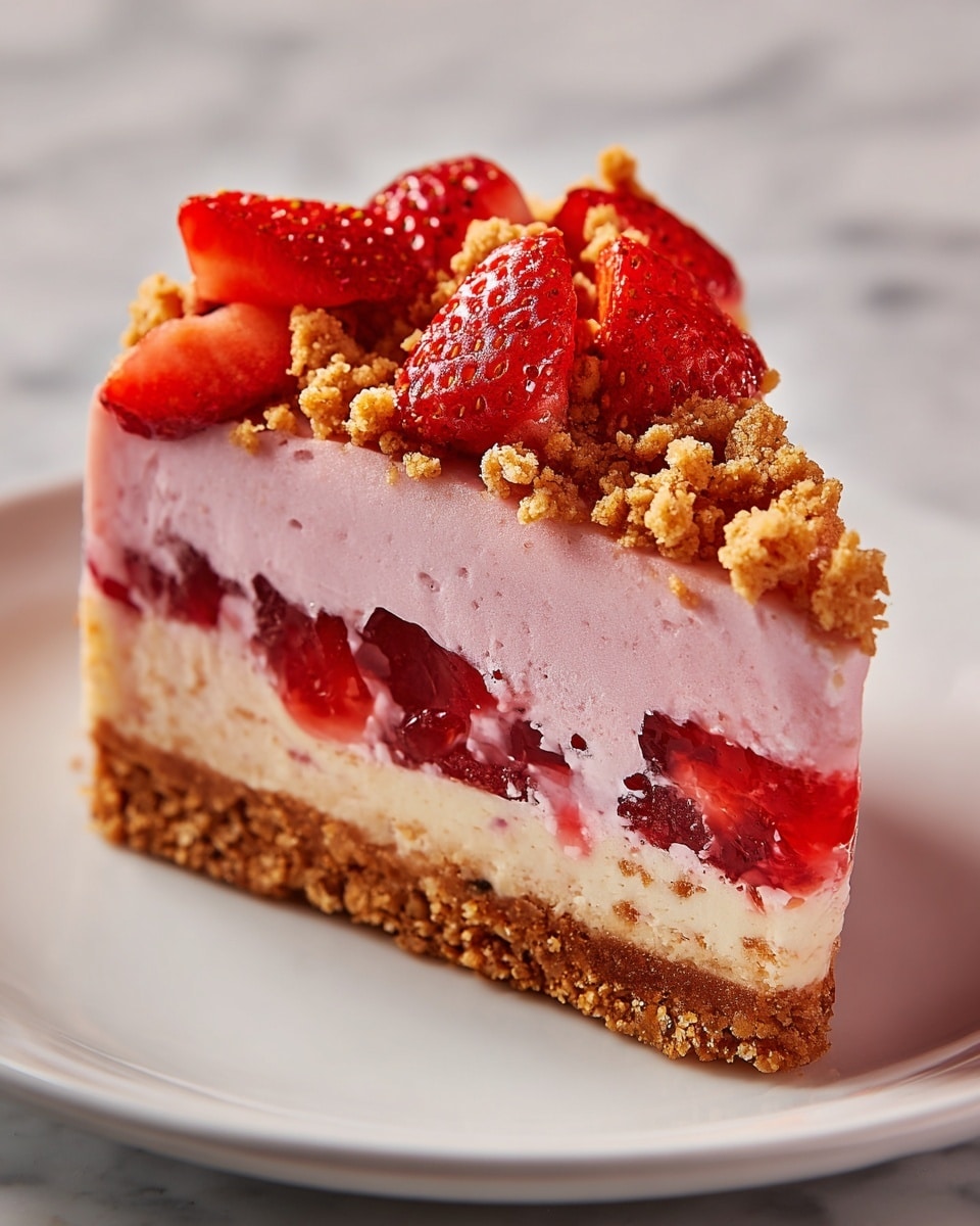 Strawberry Crunch Cheesecake Recipe - Recipe Image