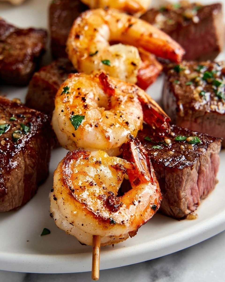 Grilled Steak and Shrimp Kabobs Recipe - Recipe Image