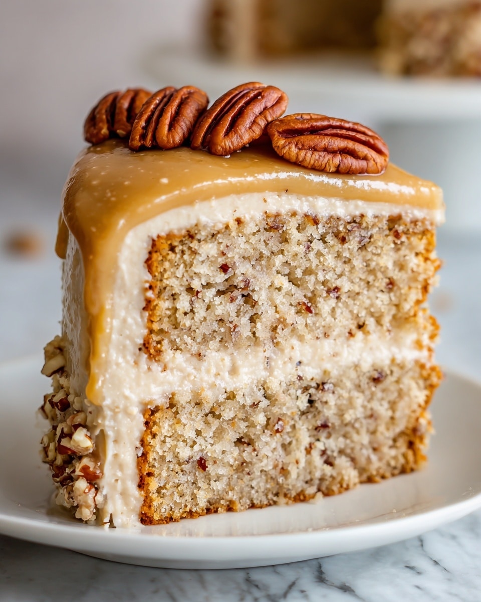 Pecan Caramel Layer Cake Recipe - Recipe Image