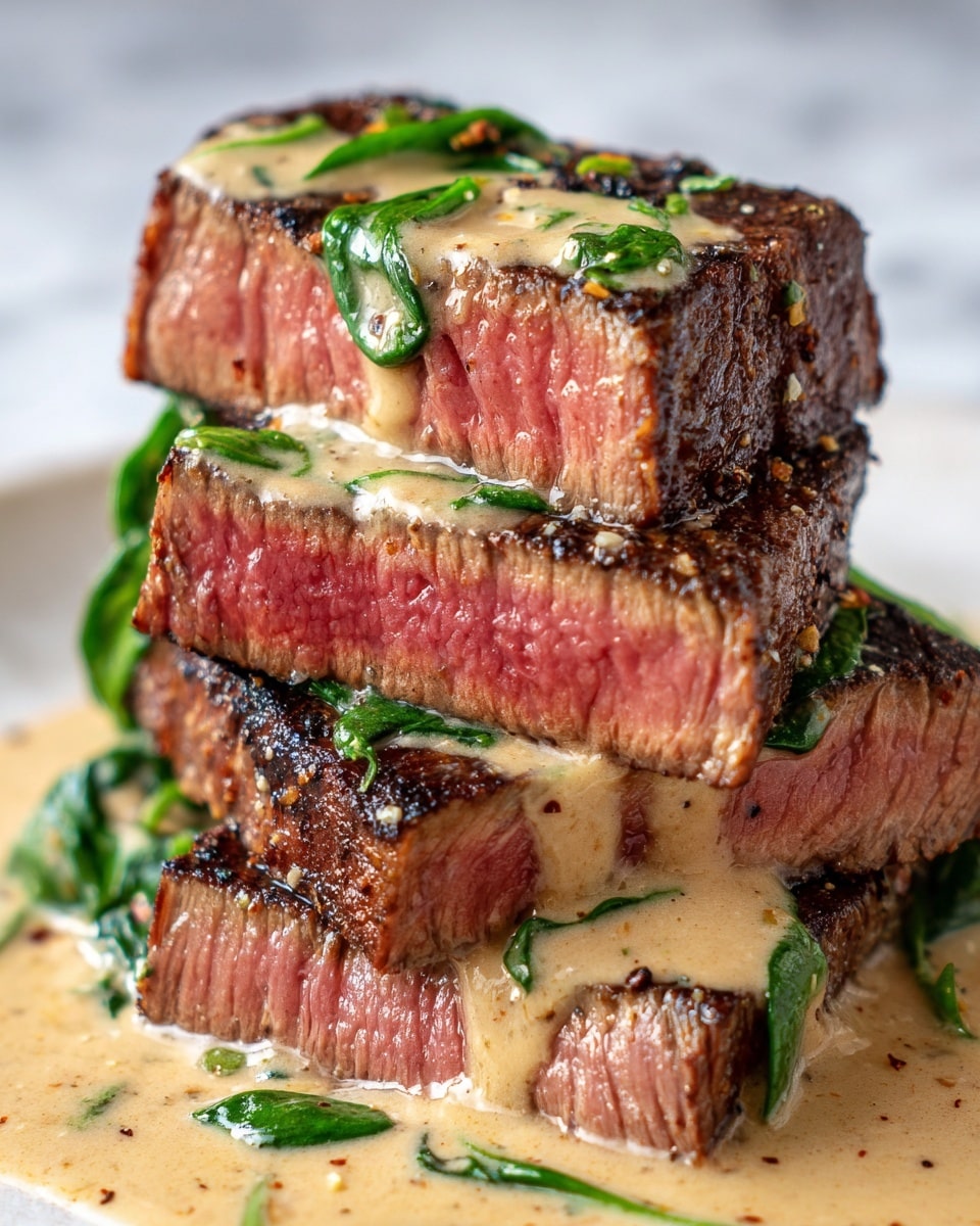 Peppercorn-Crusted Filet Mignon with Creamy Green Peppercorn Sauce Recipe - Recipe Image