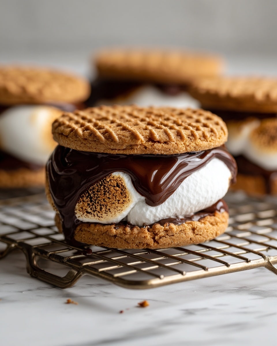 Peanut Butter S'mores Sandwich Cookies Recipe - Recipe Image