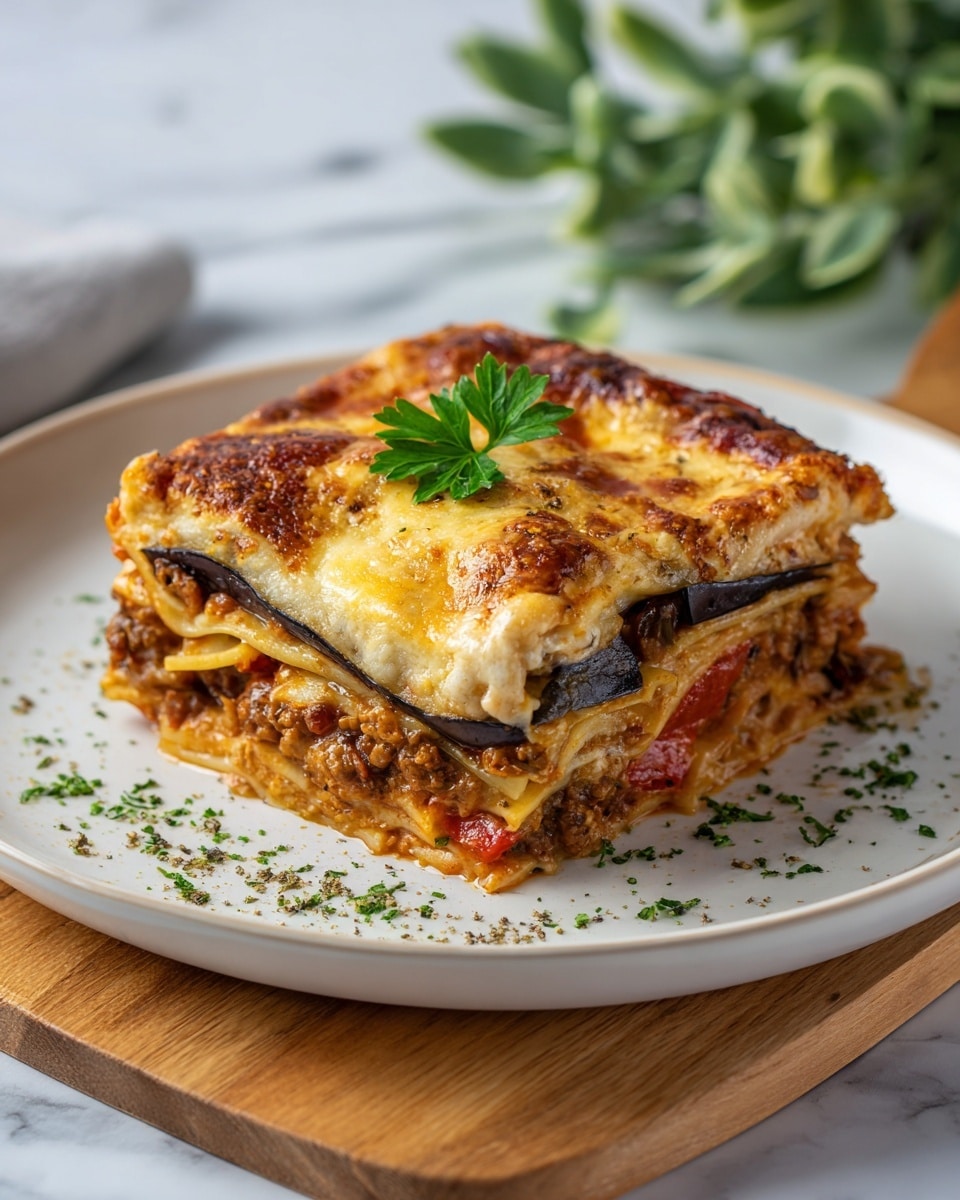 Classic Greek Eggplant Moussaka Recipe - Recipe Image