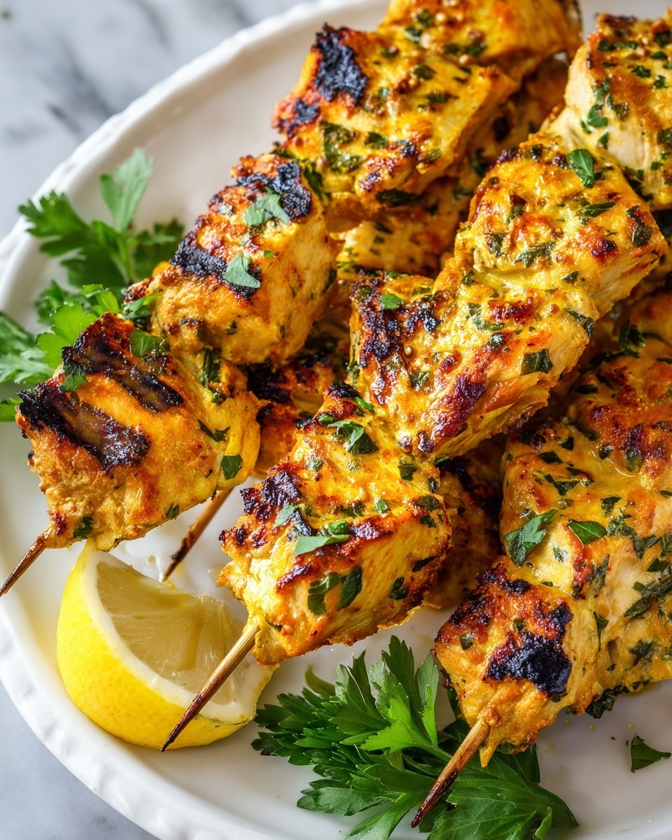 Garlic Parmesan Chicken Skewers Recipe - Recipe Image