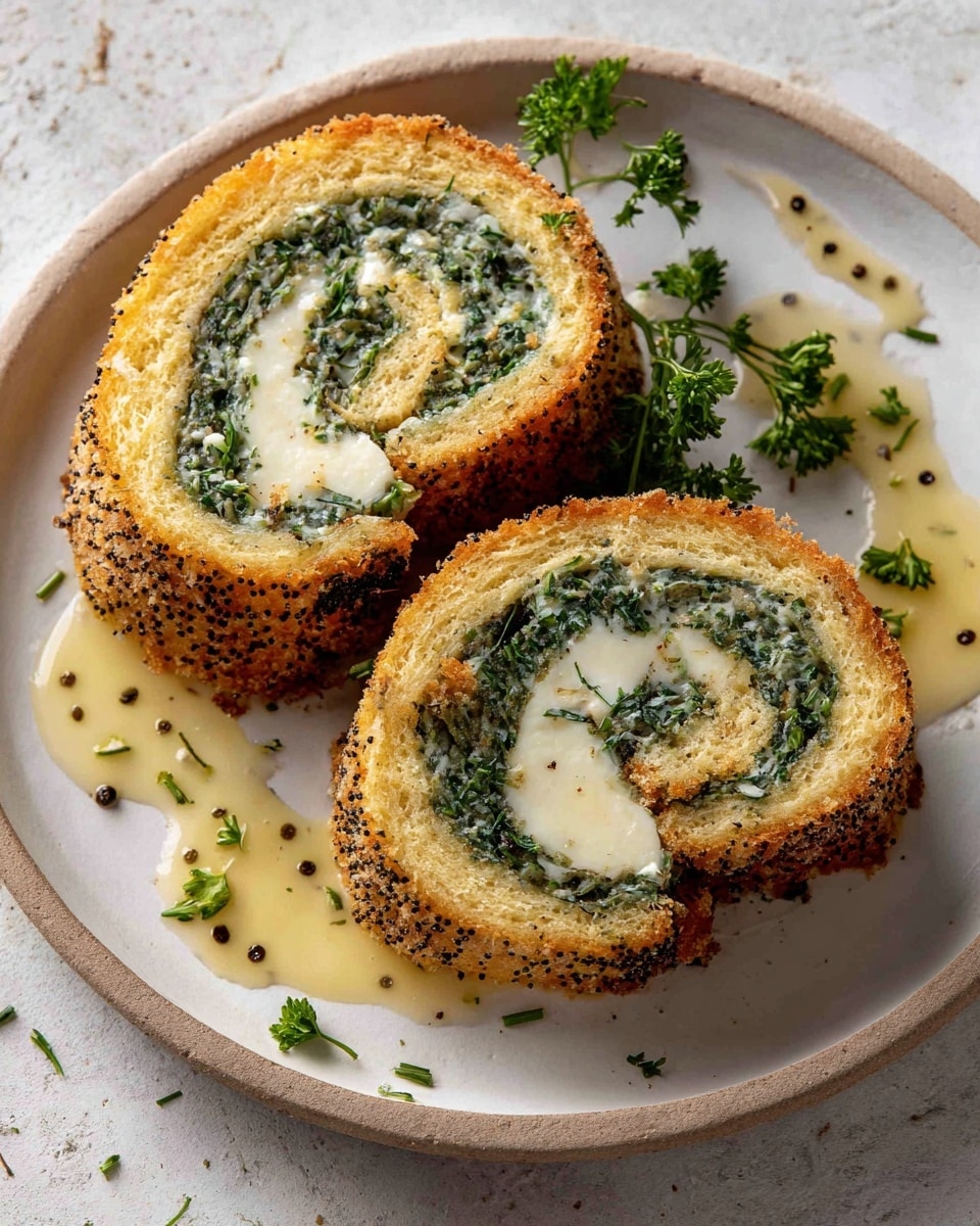 Herb-Stuffed Turkey Roulade with Sausage, Apple, and Cornbread Recipe - Recipe Image
