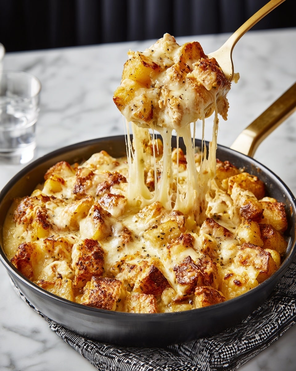 Garlic Parmesan Chicken and Potatoes Skillet Recipe - Recipe Image