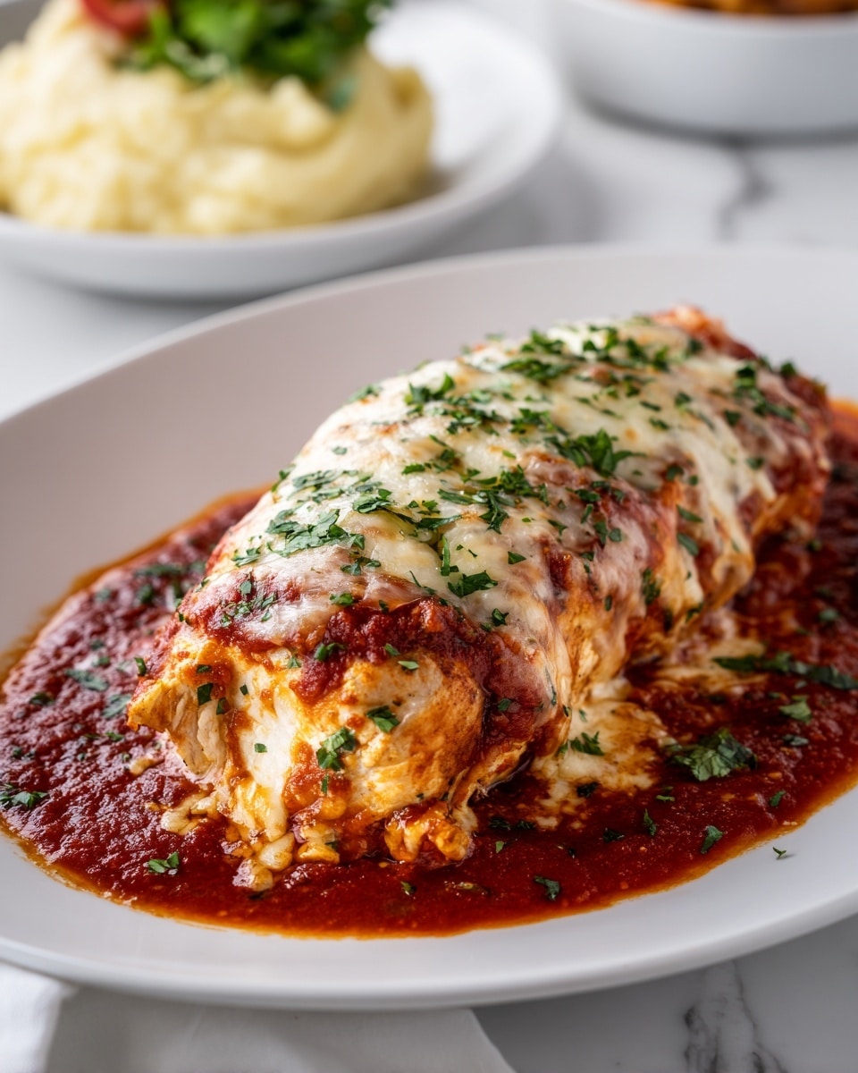 Chicken Parmesan Stuffed with Cream Cheese Recipe - Recipe Image
