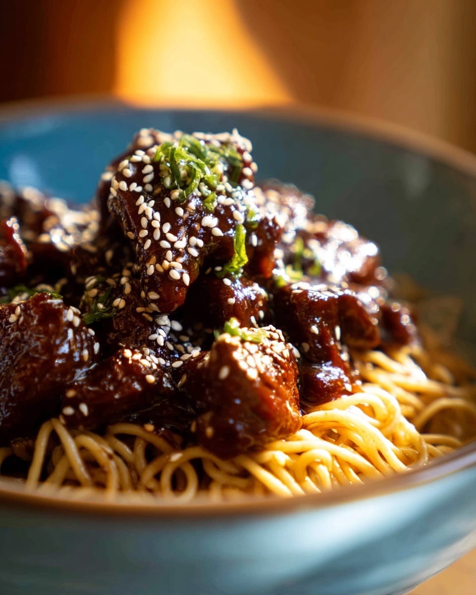 Sweet and Spicy Garlic Steak Pasta Recipe - Recipe Image