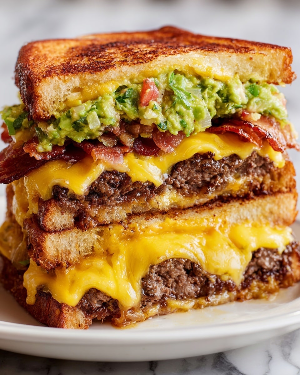 Beef Guacamole Grilled Cheese Sandwich Recipe - Recipe Image