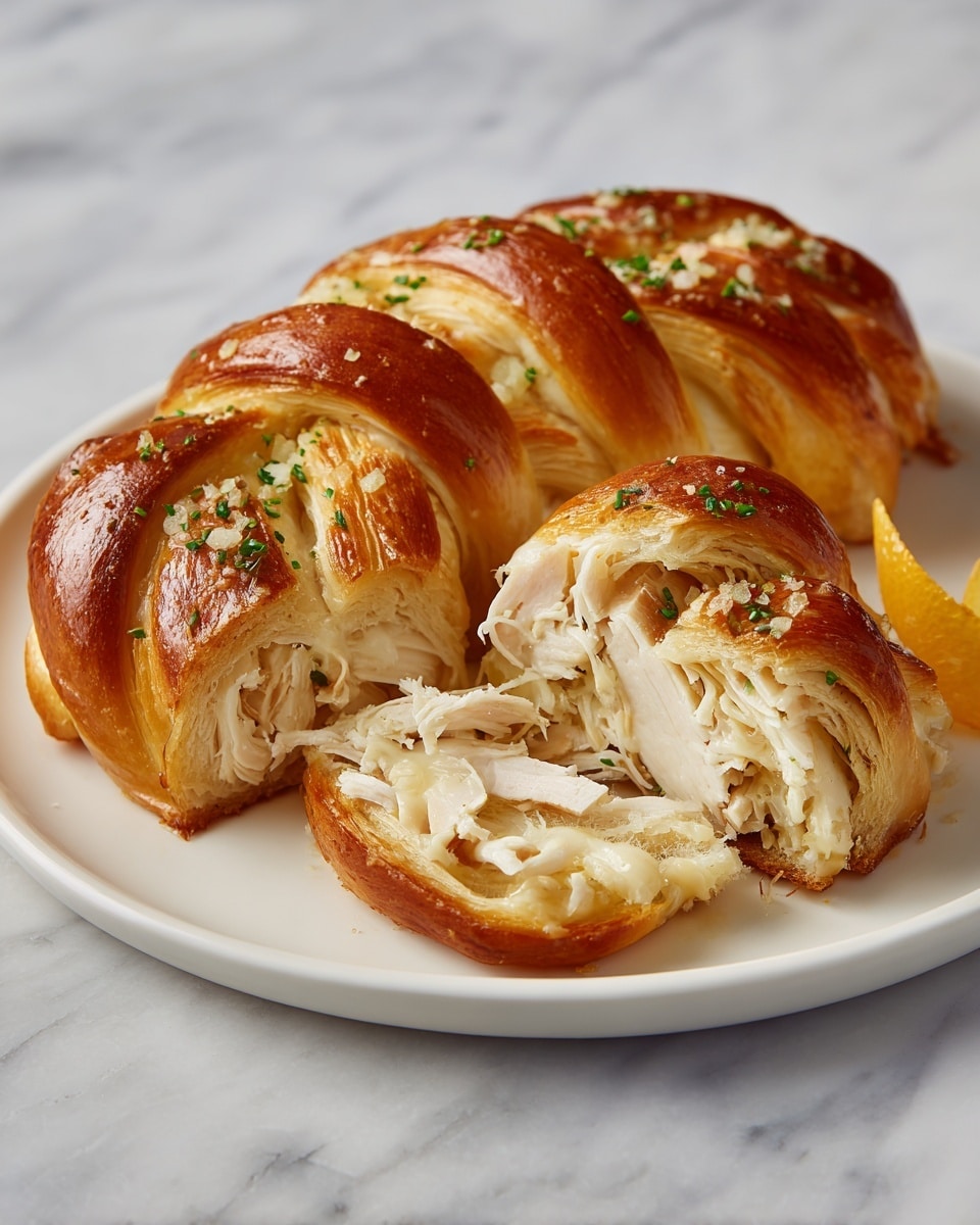 Easy Baked Chicken Bundles with Crescents and Creamy Filling Recipe - Recipe Image