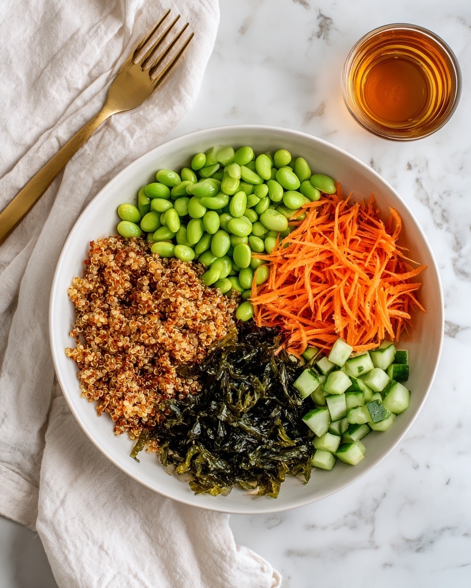 Crunchy Asian Edamame Salad with Peanut Dressing Recipe - Recipe Image