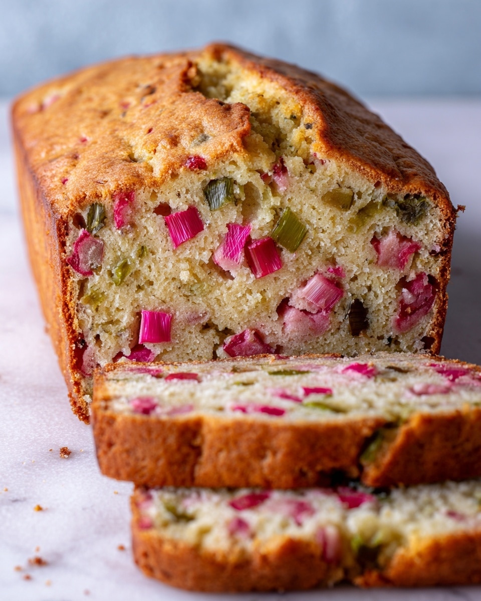 Rhubarb Bread with Orange Zest and Cinnamon Sugar Recipe - Recipe Image