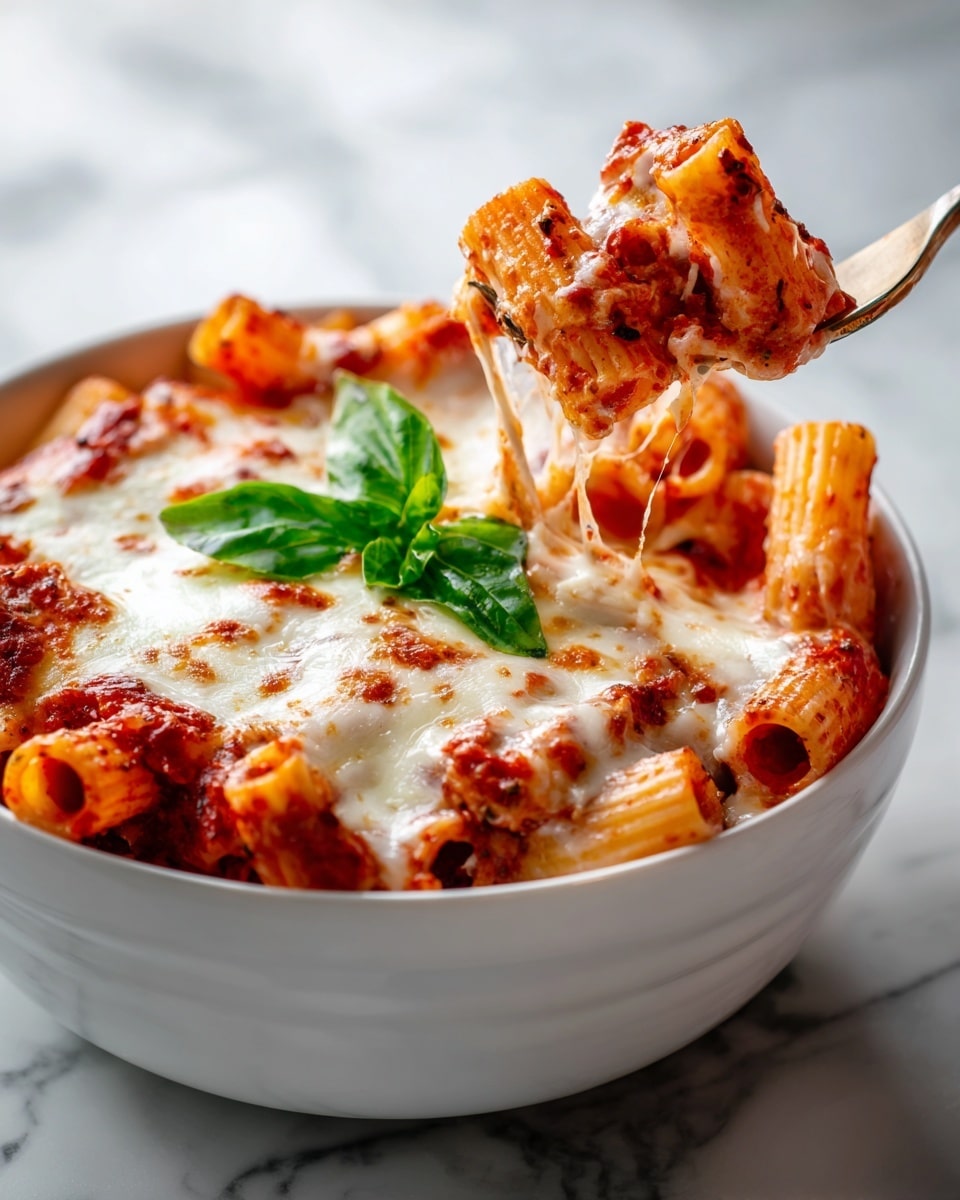 Three Cheese Baked Ziti Recipe - Recipe Image