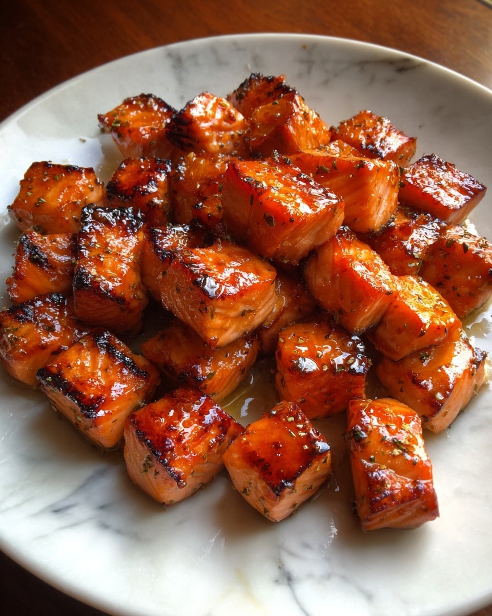 Hot Honey Salmon Bites Recipe - Recipe Image