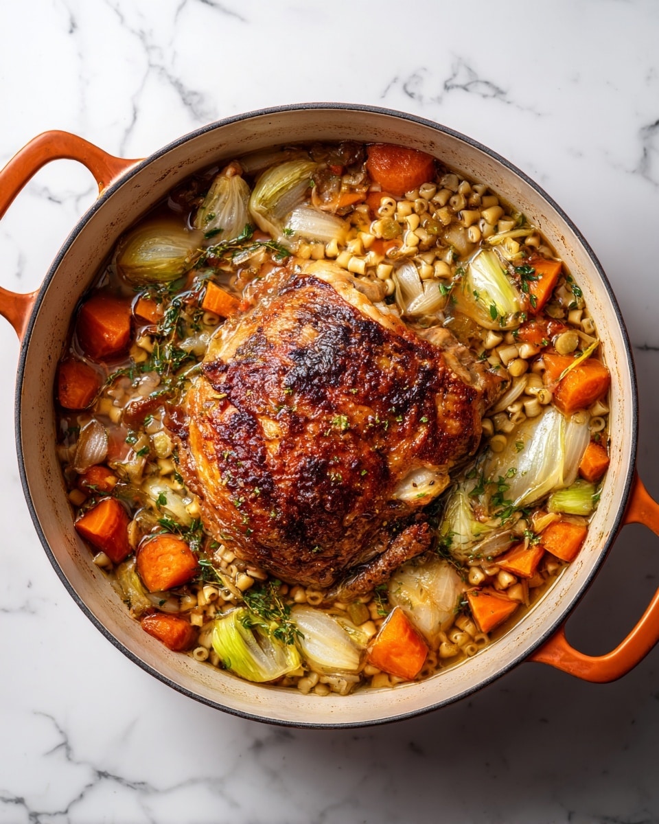 Chicken In A Pot with Lemon and Orzo Recipe - Recipe Image