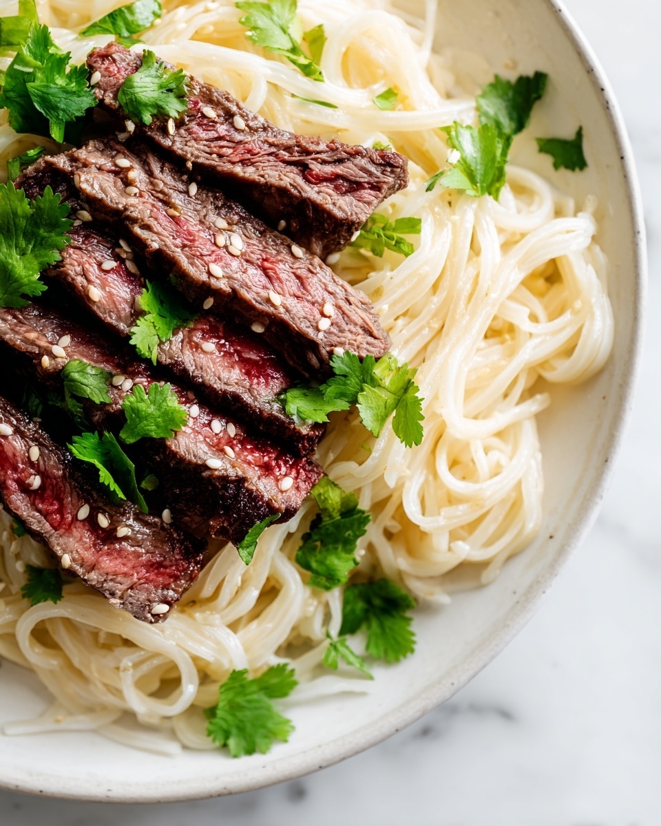 Garlic Butter Steak Lightning Noodles Recipe - Recipe Image