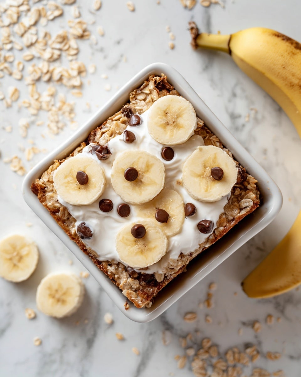 Baked Banana Chocolate Chip Oatmeal Recipe - Recipe Image