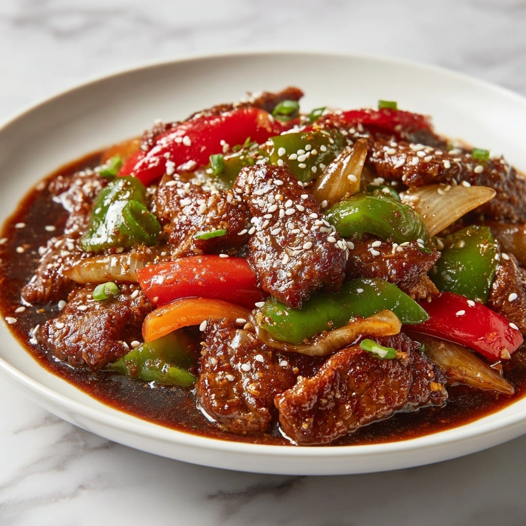 Easy Chinese Pepper Steak Recipe - Recipe Image