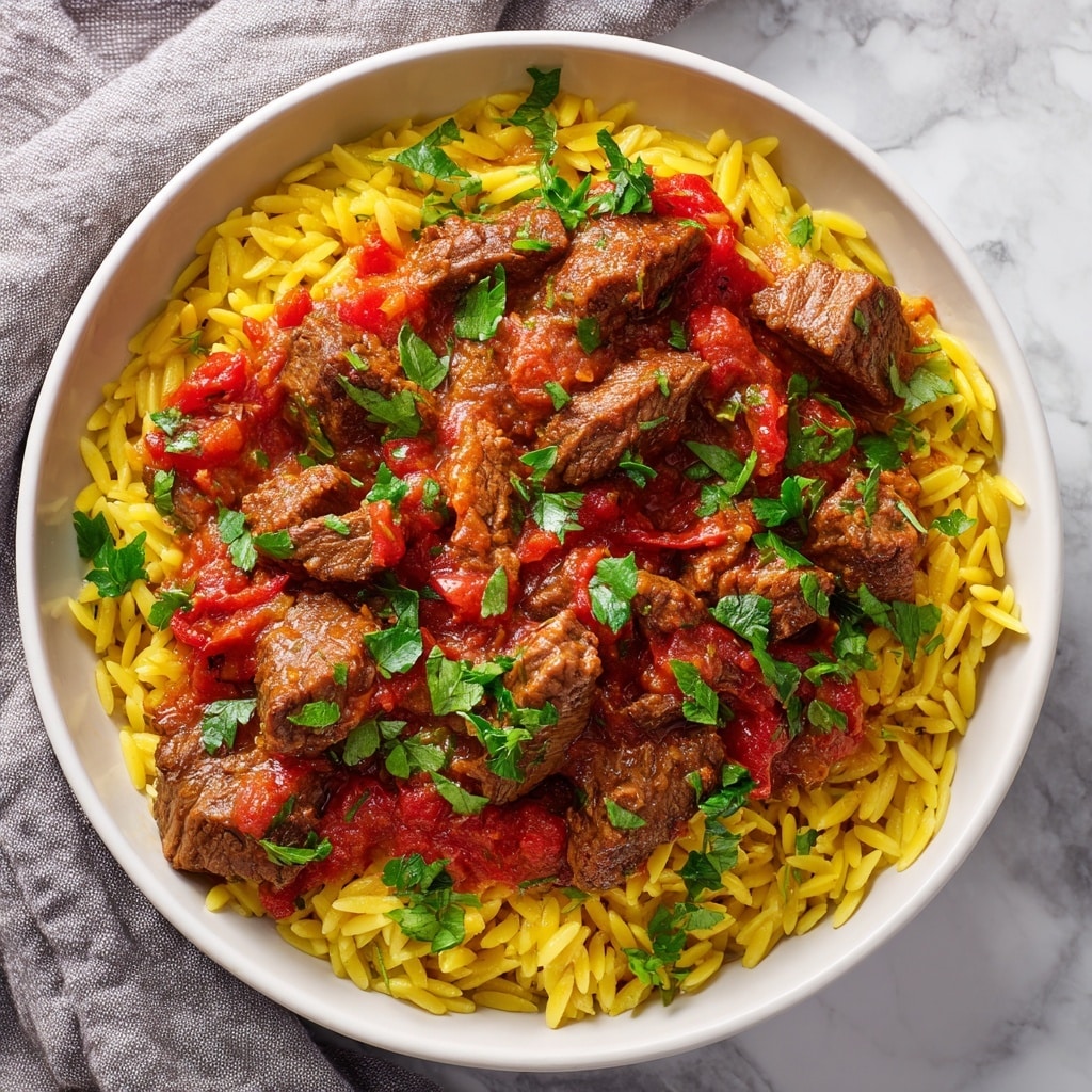Beef Giouvetsi: A Traditional Greek Beef and Orzo Stew Recipe - Recipe Image
