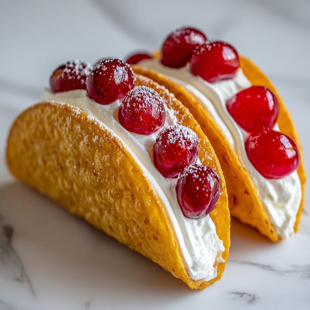 Cherry Cheesecake Tacos Recipe - Recipe Image