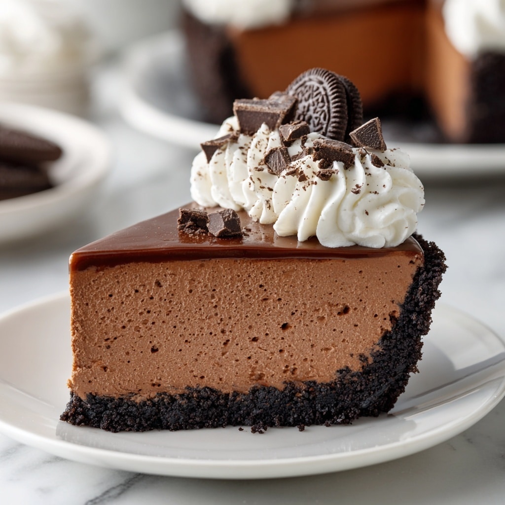 No Bake Chocolate Cheesecake Recipe - Recipe Image