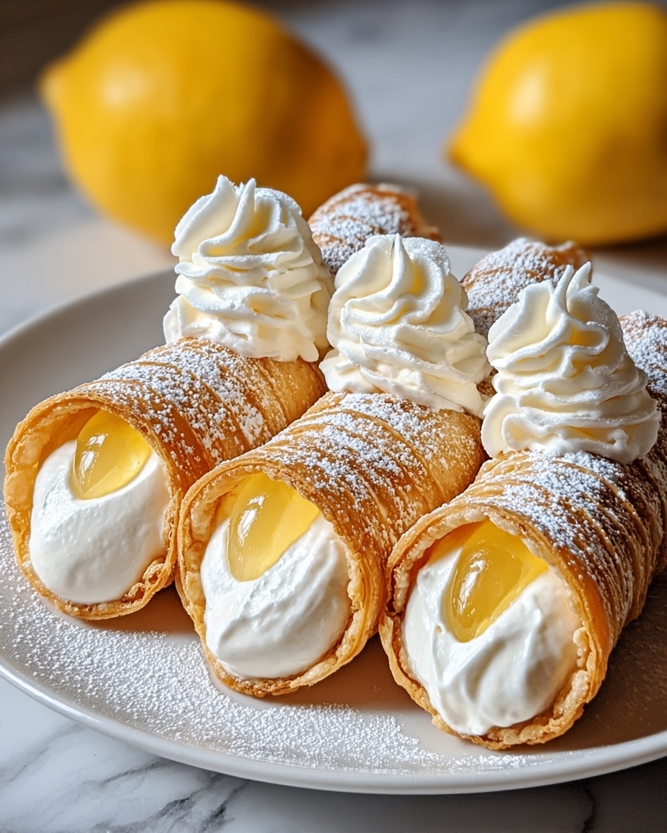 Zesty Lemon Meringue Pie Cannolis Recipe - Recipe Image