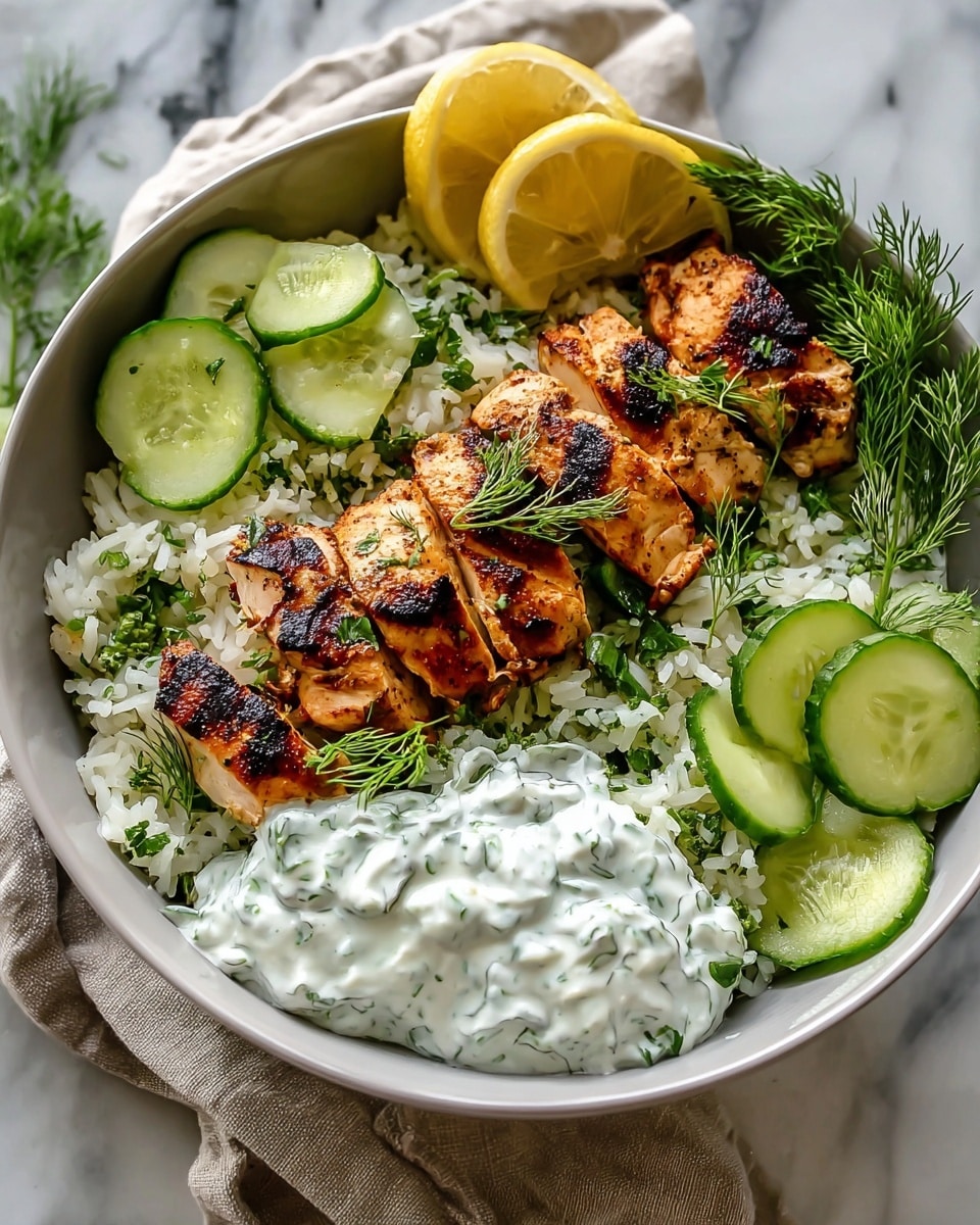 Chicken Tzatziki Bowls: Mediterranean Bliss Recipe - Recipe Image