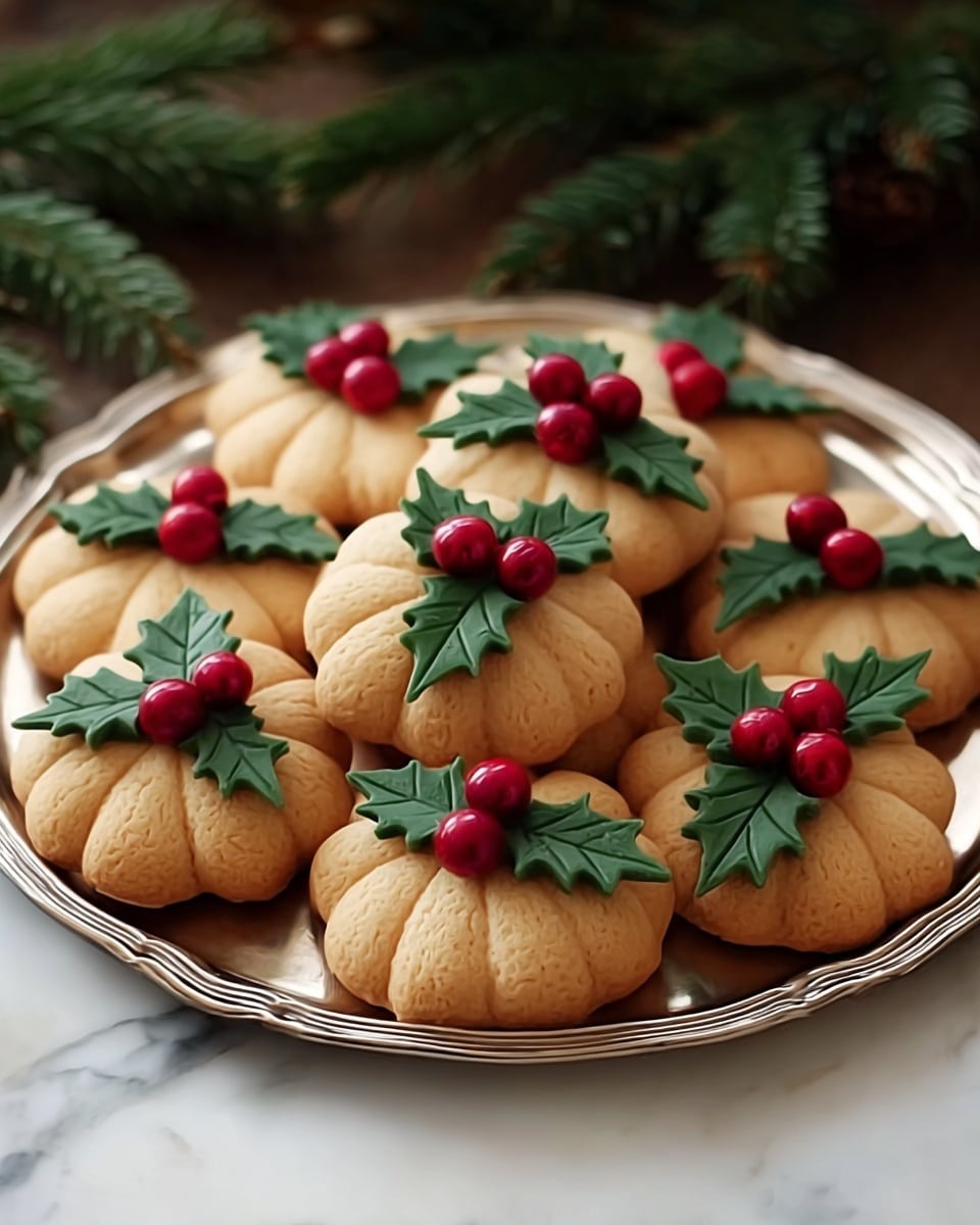 Holly and Berry Sugar Cookies Recipe - Recipe Image