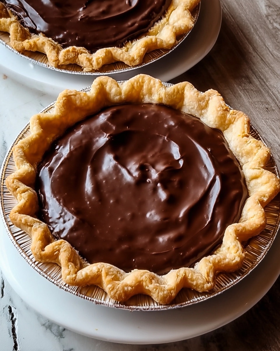 Chocolate Cream Pie with Whipped Topping & Chocolate Shavings Recipe - Recipe Image