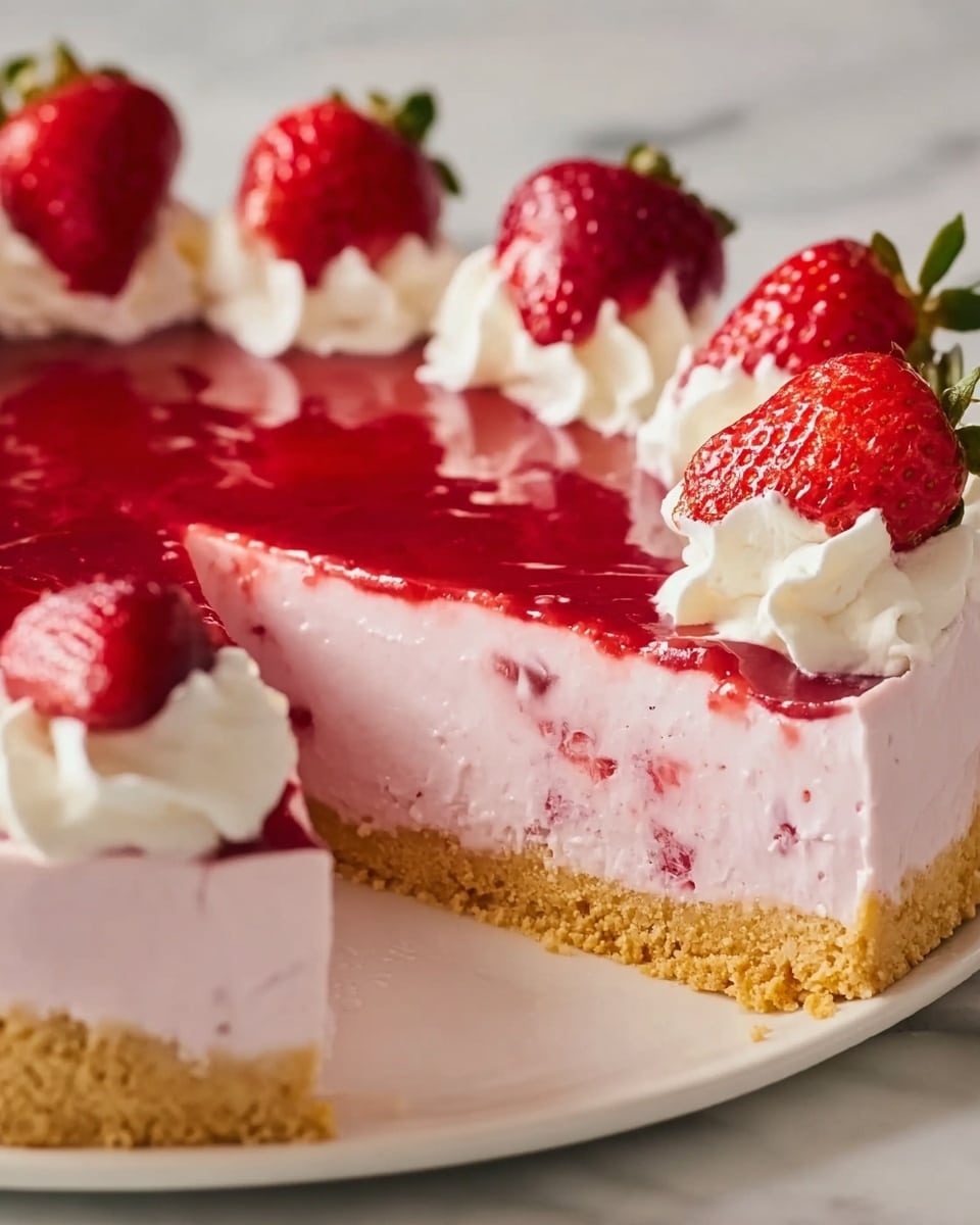 Strawberry Jello Pie Recipe - Recipe Image